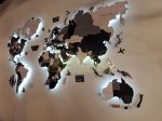 تابلو نقشه جهان استیل یا نور مخفی سفید
