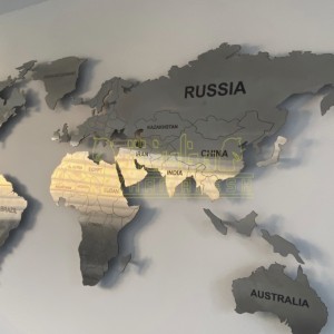 تابلو نقش جهان استیل با نام قاره ها تابلو نقش جهان استیل با نام قاره ها